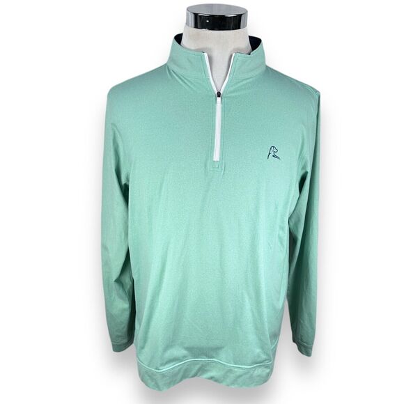 Rhoback Other - Rhoback 1/4 Zip Golf Shirt Men's Large Aqua Blue Green Performance Long Sleeve